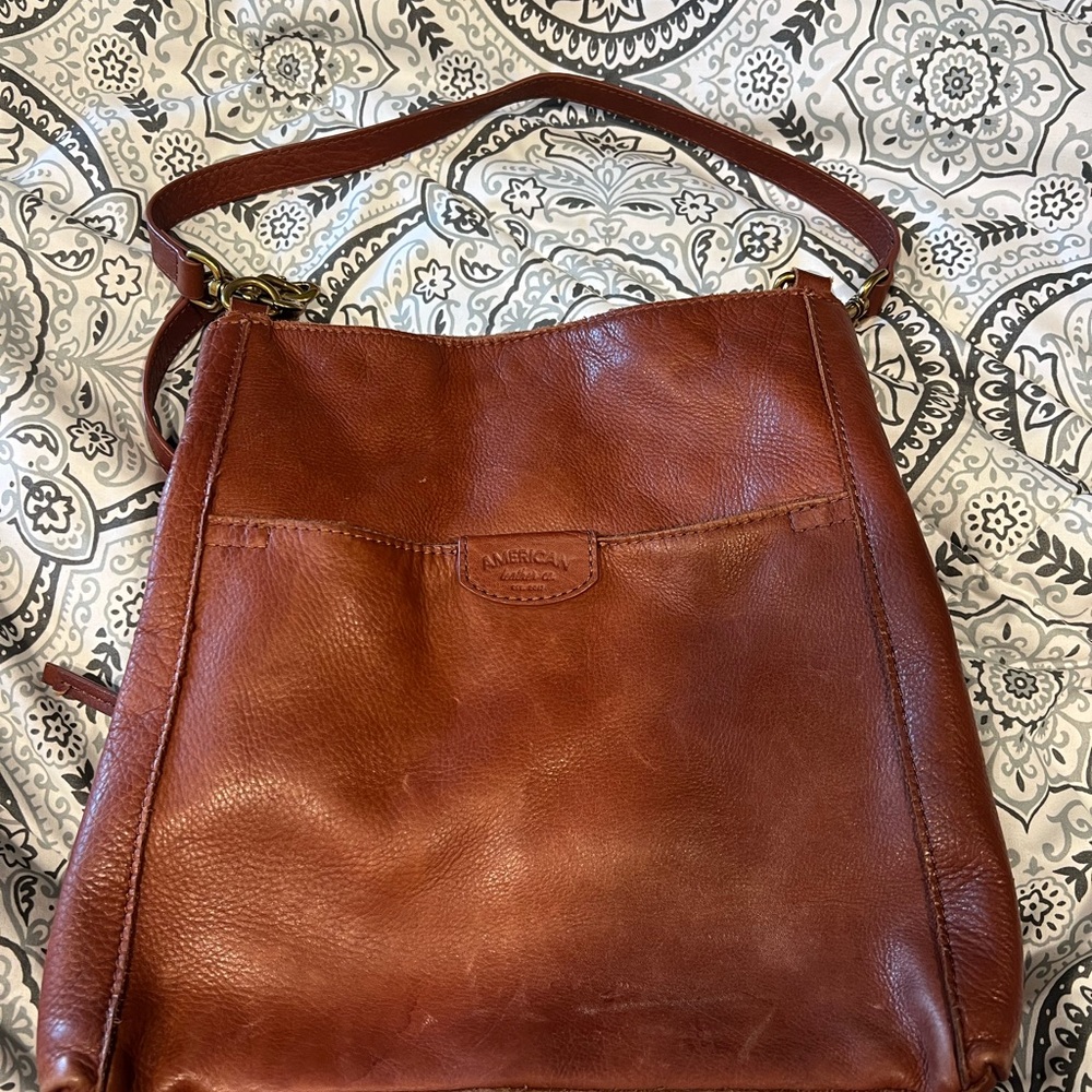 American Leather Co. Brown Leather Shoulder Bag